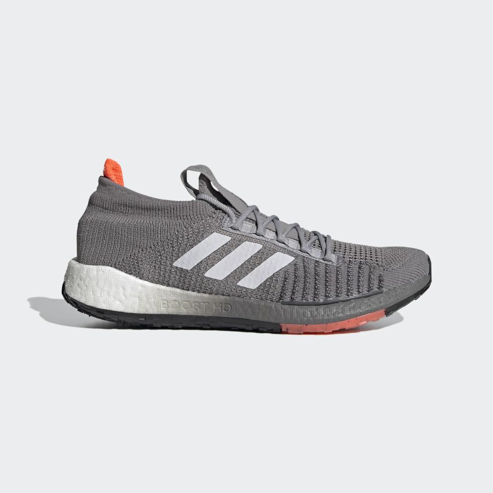 Adidas Men's Pulseboost HD Running Shoes Grey/Coral Ireland EG0972